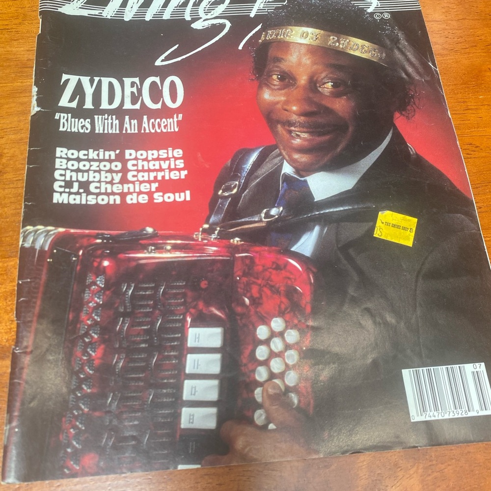 Living Blues Magazine - Zydeco Blues With An Accent' Magazine Cover –